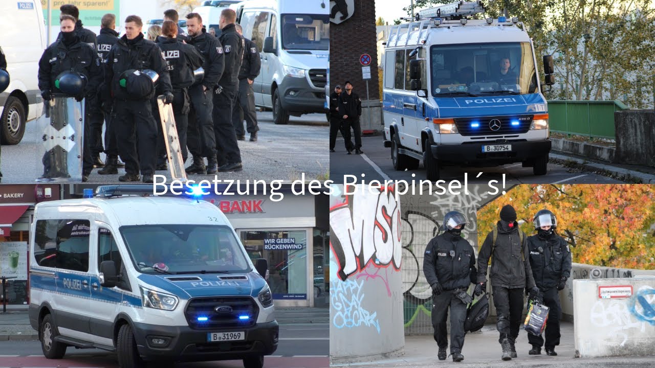 Hausbesetzung sorgt für Polizeieinsatz | Einsatzfahrten & Räumungsarbeiten