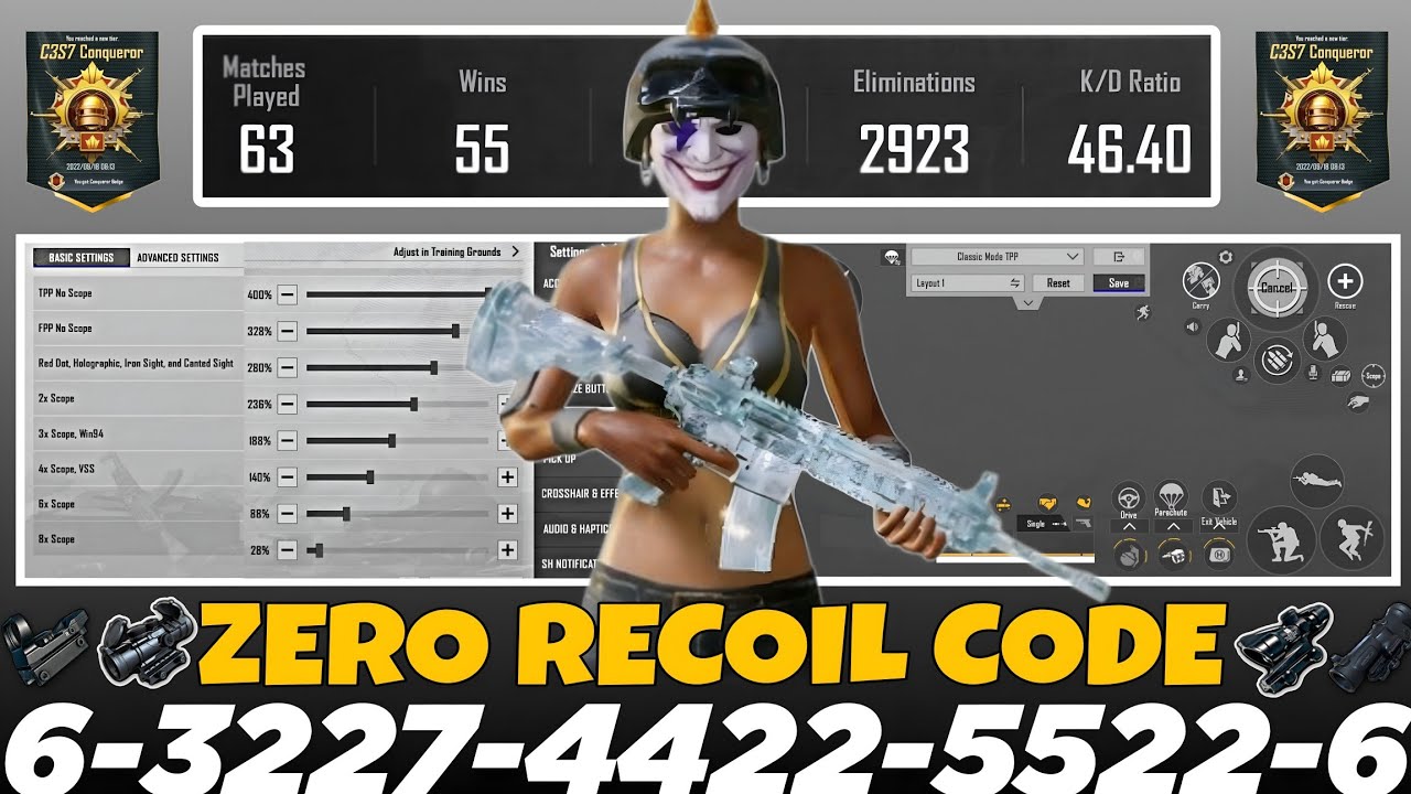 NEW UPDATE 4.4 CODE 🔥 PUBG MOBILE/BGMI SENSITIVITY SETTINGS 2026 | BEST SCOPE SENSITIVITY SETTINGS✅