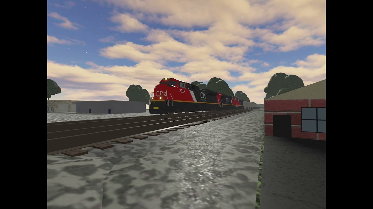 CN SD70M-2 Thundercab Leader! CN Grain Train With P5 Horn At Northbound Mainline!