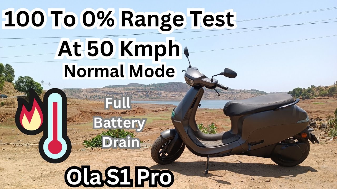 Ola S1 Pro 50 Kmph Range Test Till Battery Dies in Normal Mode | Range test in 43°c Temperature