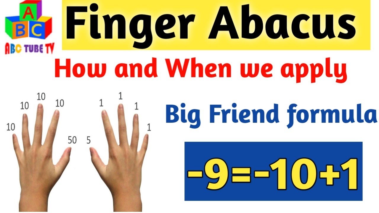 FINGER ABACUS (-9  BIG FRIEND FORMULA) -FINGER ABACUS FIRST LEVEL FREE COURSE