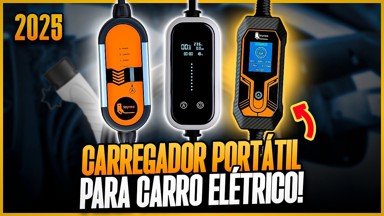 Qual CARREGADOR PORTÁTIL de CARRO ELÉTRICO Comprar em 2025? Descubra os 3 Carregadores Mais Vendidos