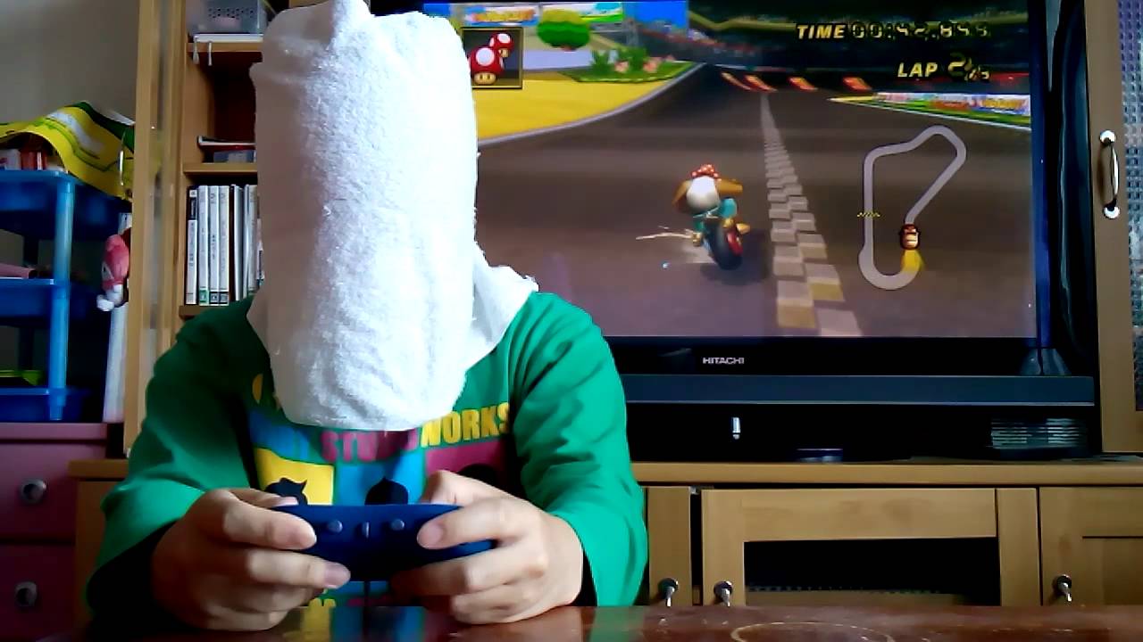 【マリカWii】画面を見ないでルイージサーキットを走ってみた