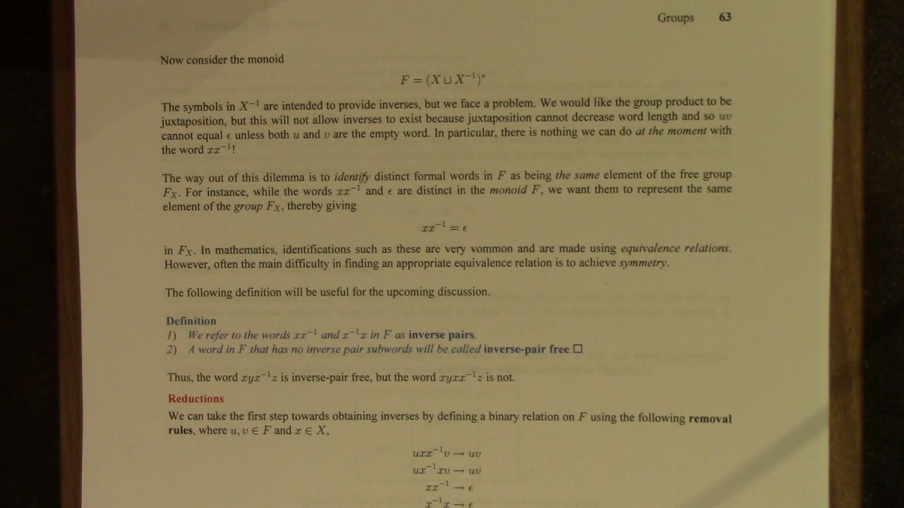 Group Theory: 11 Free Groups