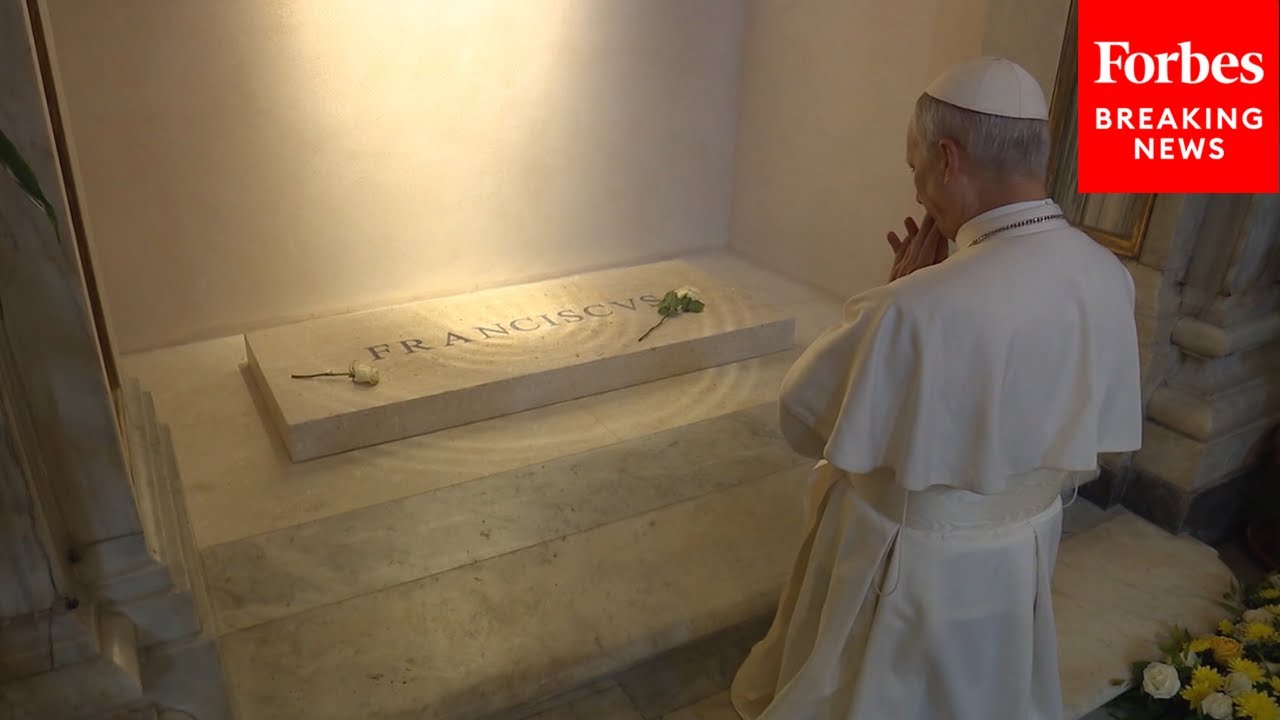 Pope Leo XIV Visits Tomb Of Pope Francis