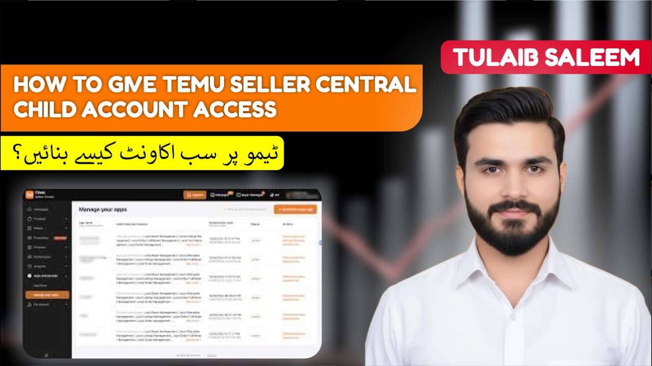 How to Give Child Account Access on Temu Seller central  UK USA I Sub Account Access