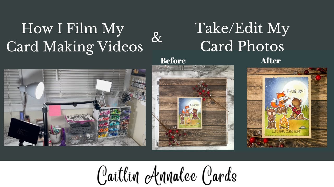 How I Film Card Making Videos and Take & Edit My Card Photos | Overhead Filming Set up