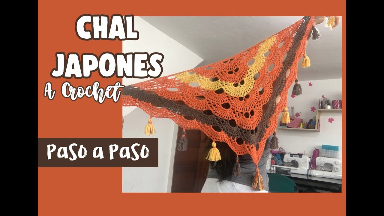 Chal Japonés a Crochet - Paso a Paso