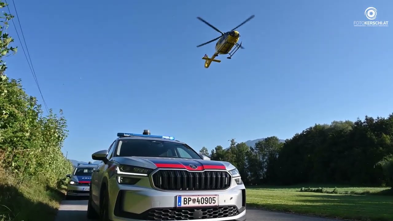 Kollision zwischen E-Scooter und Pkw – Zwei Notarzthubschrauber im Einsatz