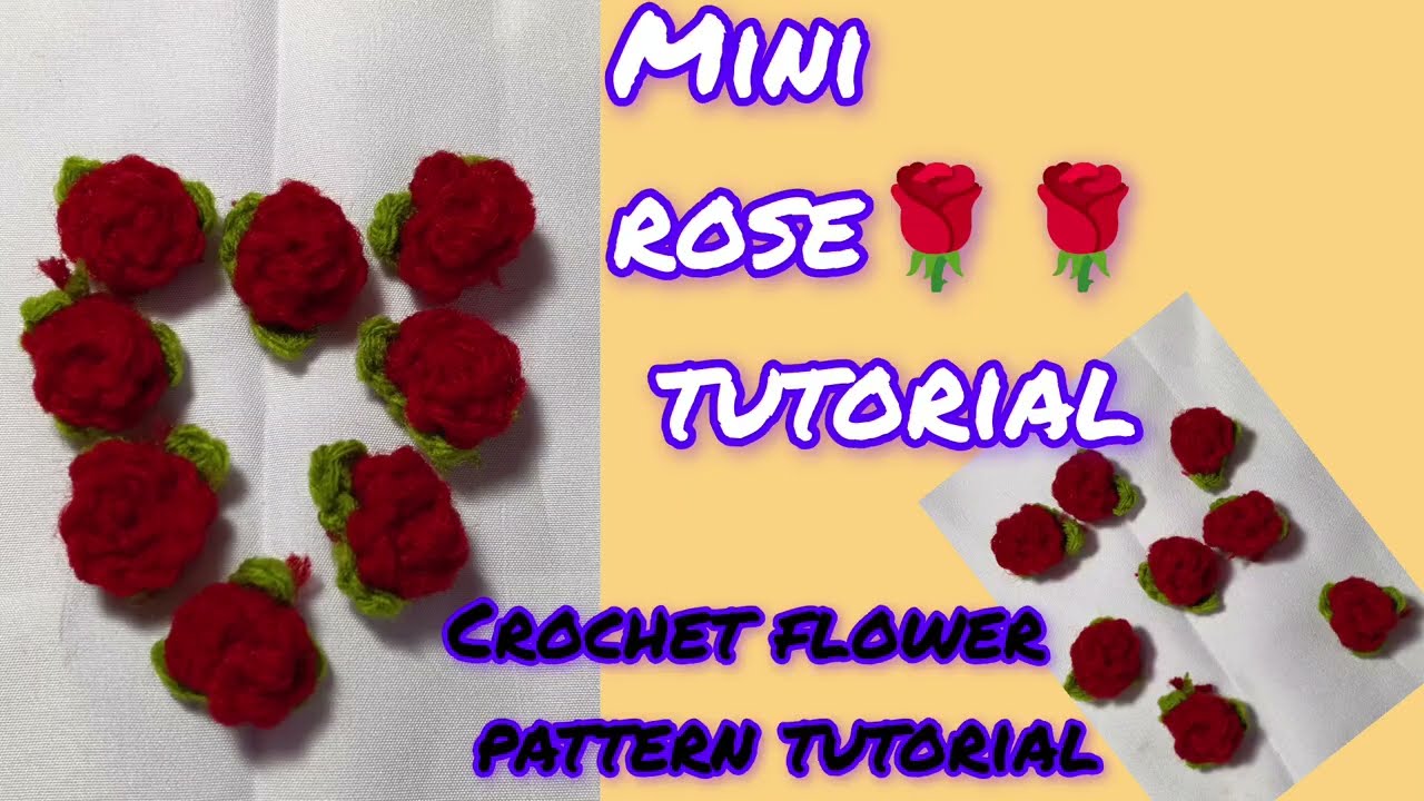 🌹How to Crochet a Mini Rose🌹🌹in 5 MINUTES! Easy and Fast Step by Step Easy Crochet mini Rose🌹🌹