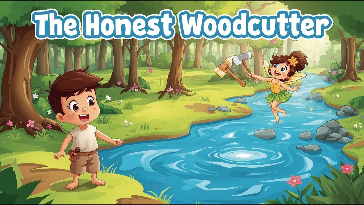 The Honest Woodcutter Story in English | Moral stories for Kids | Bedtime Stories for Children