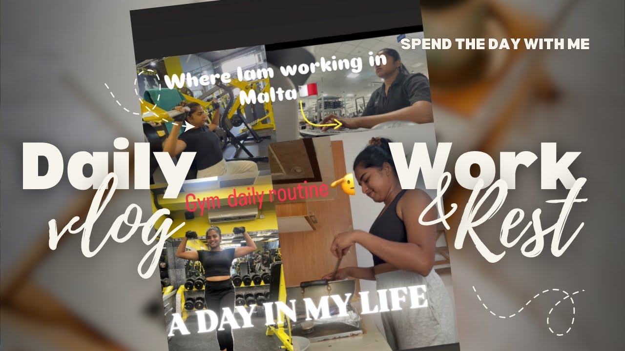 WHERE IAM WORKING IN MALTA🇲🇹 || A day in my life || Daily Routine + Gym🏋🏻‍♀️