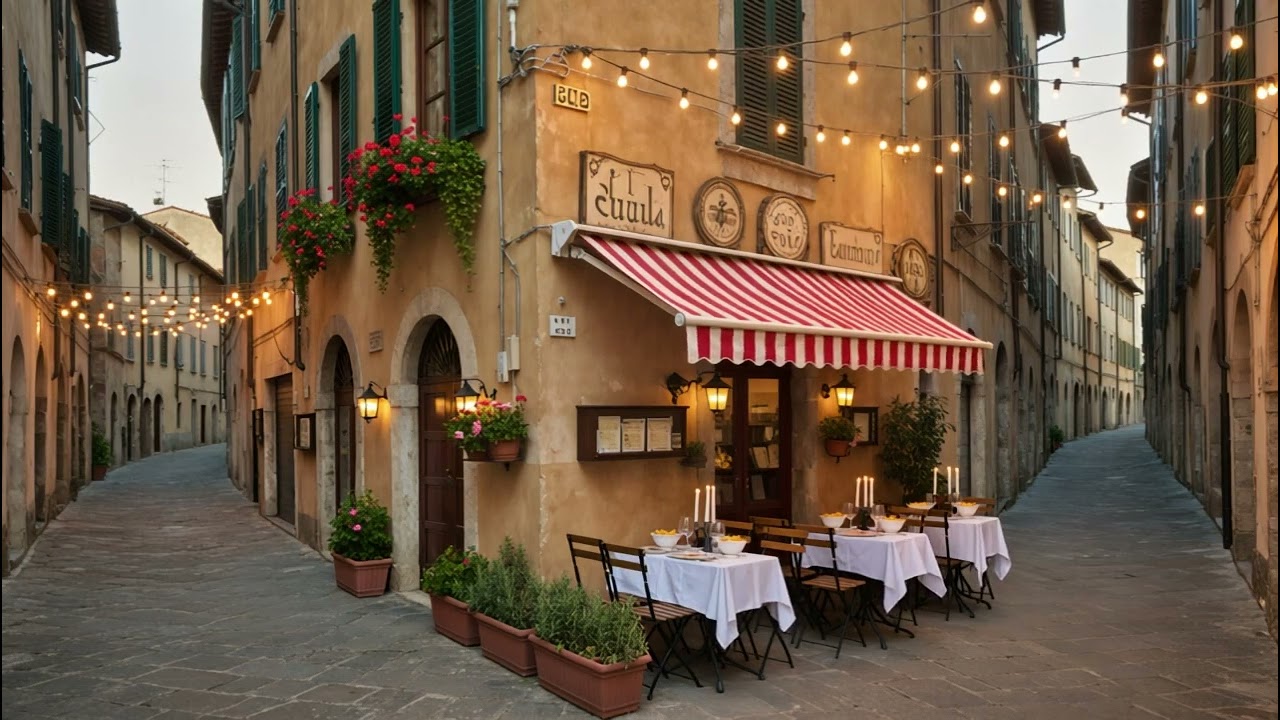 Italian Music Caf&eacute; Ambience | Cozy Italian Restaurant Background for Studying, Dining & Relaxing