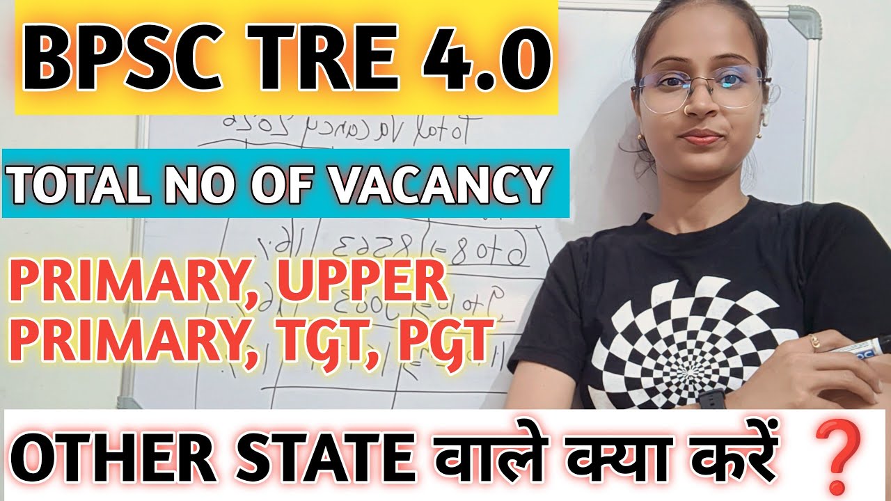 Bpsc Tre 4.0 Total No of vacancy Details | Prt Tgt Pgt kitni Vacancy hai |OtherState वाले क्या करें❓