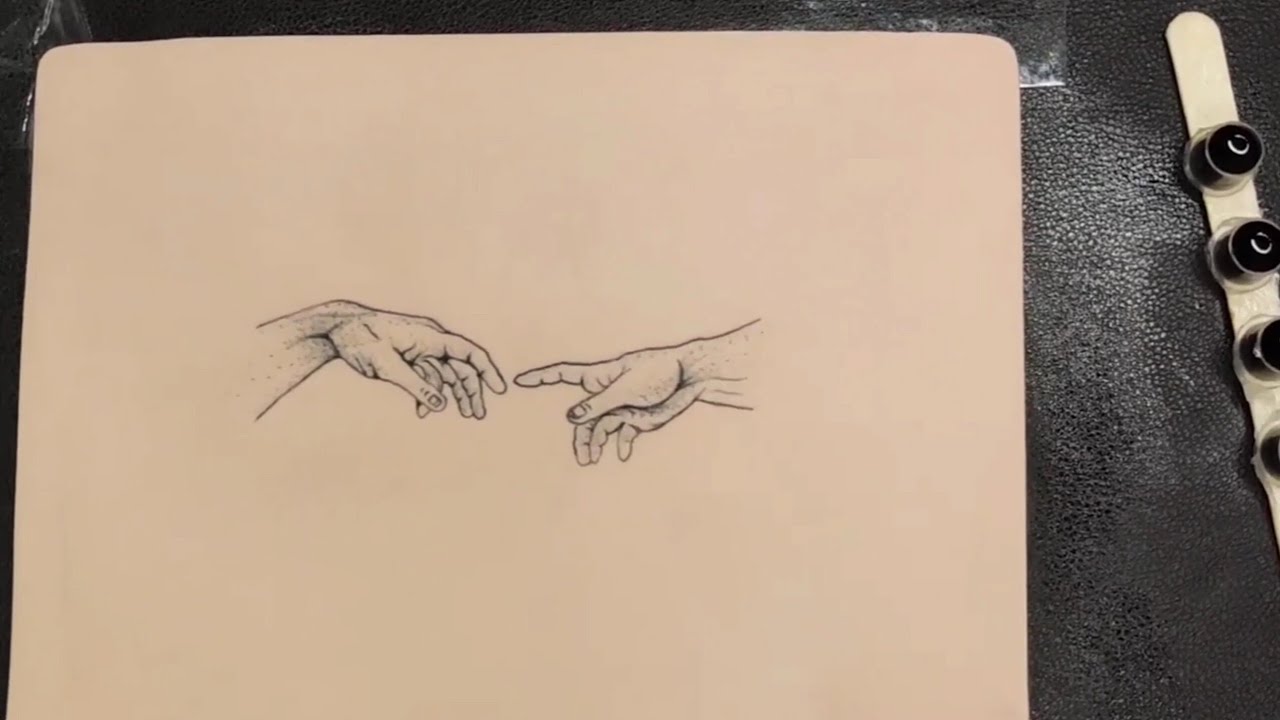 ✋ Изучите технику штриховки в технике dotwork с помощью дизайна татуировки на руке | Обучение тат...