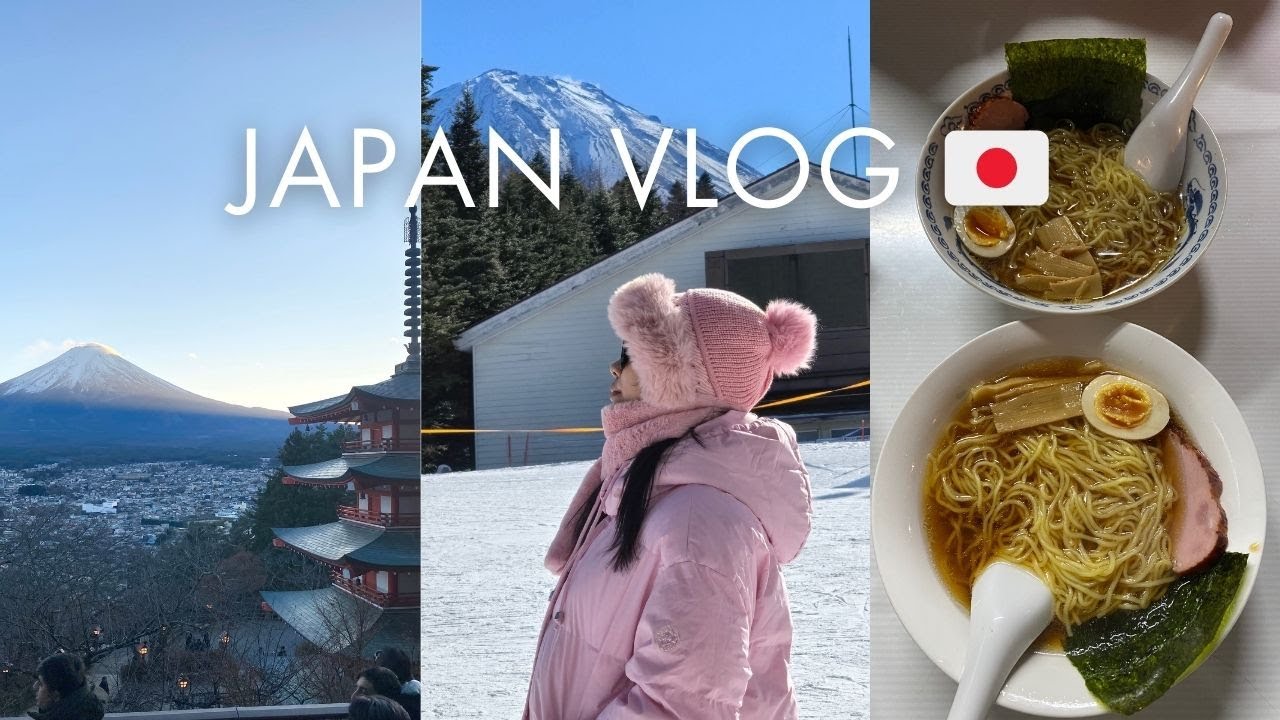 Winter in Japan ❄️ | Mt. Fuji, Snowboarding, and Exploring Fujikawaguchiko 🍜