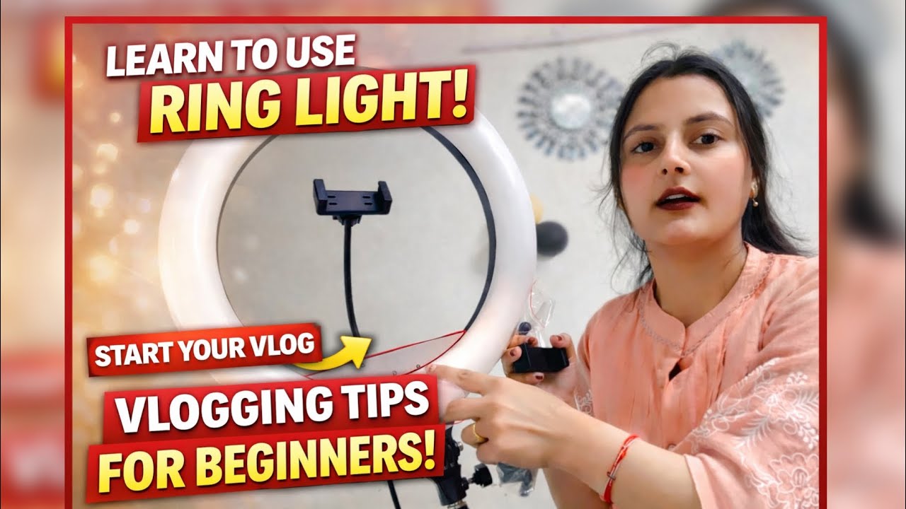 Ring Light Setup for Beginners | Step-by-Step Guide 🎥✨#vlogging #beginners #contentcreator 