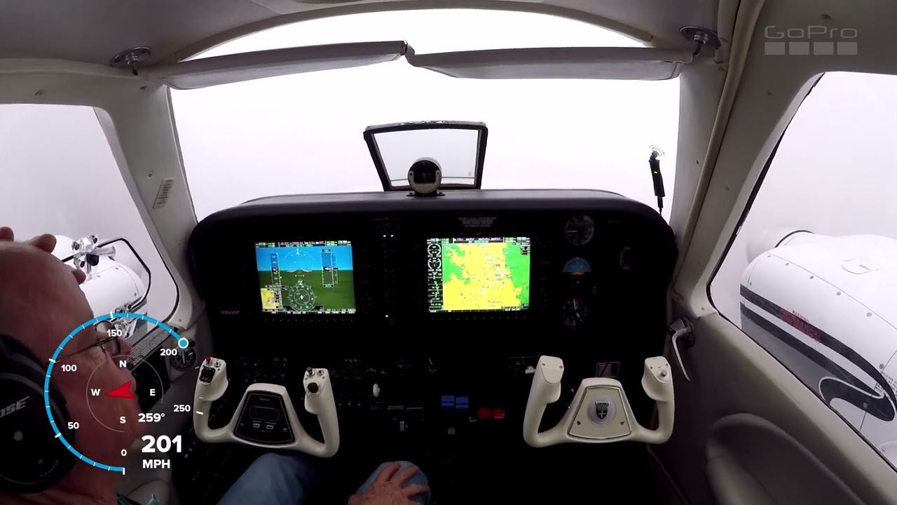 G58 Baron Approach LIFR moderate rain | reupload