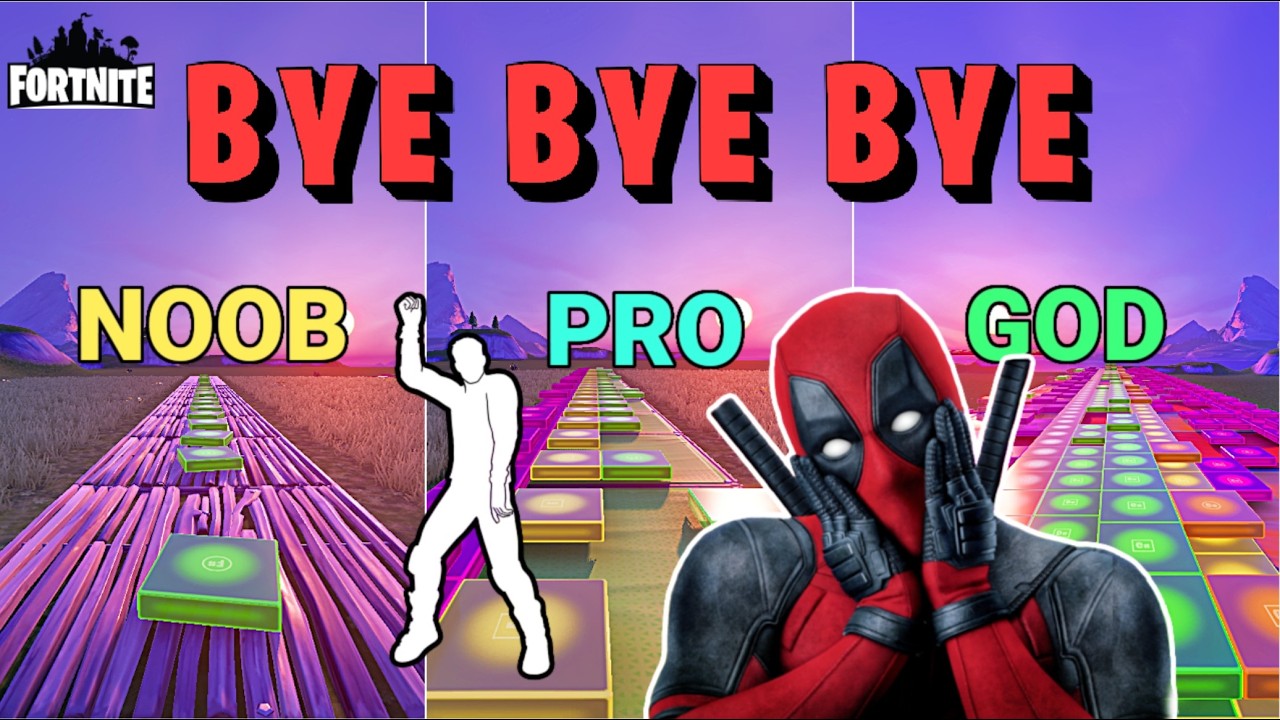 *NSYNC - Bye Bye Bye - Noob vs Pro vs God (Fortnite Music Blocks)