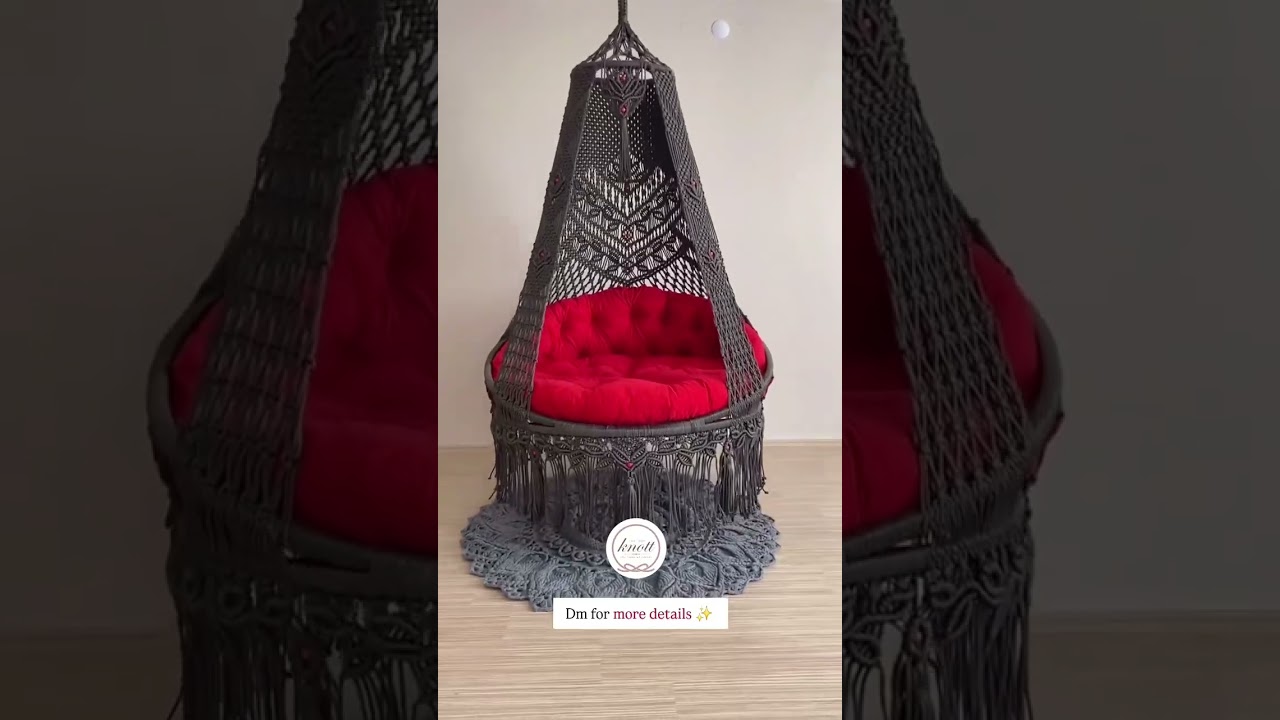 Beautiful Handmade Macramé Swing Chair 🪶 Aesthetic Home Decor | Direct from Manufacturer 