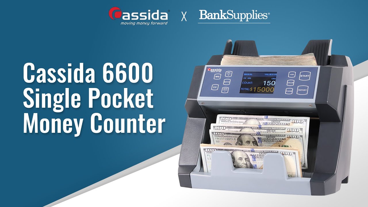 Cassida 6600 Single Pocket Business-Grade Money Value Counter Showcase