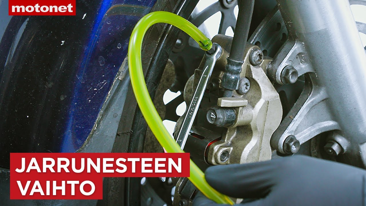 Moottoripyörän jarrunesteen vaihto ja ilmaus