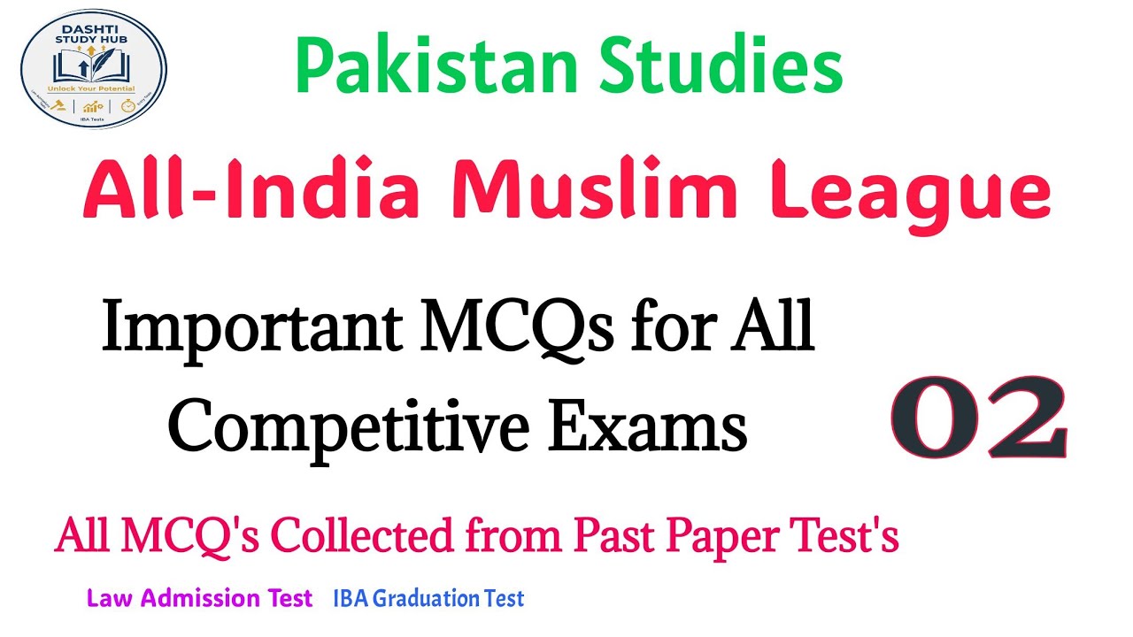 Law Admission Test MCQs - IBA Test Prep -  - Lat Prep 2026 - ETEA Test MCQs Pakistan Studies MCQ's -