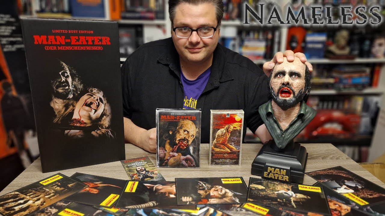 MAN-EATER 4K-UHD/Bluray BÜSTE mit Mediabook/VHS (Antropophagus) Der Menschenfresser  Nameless L.111