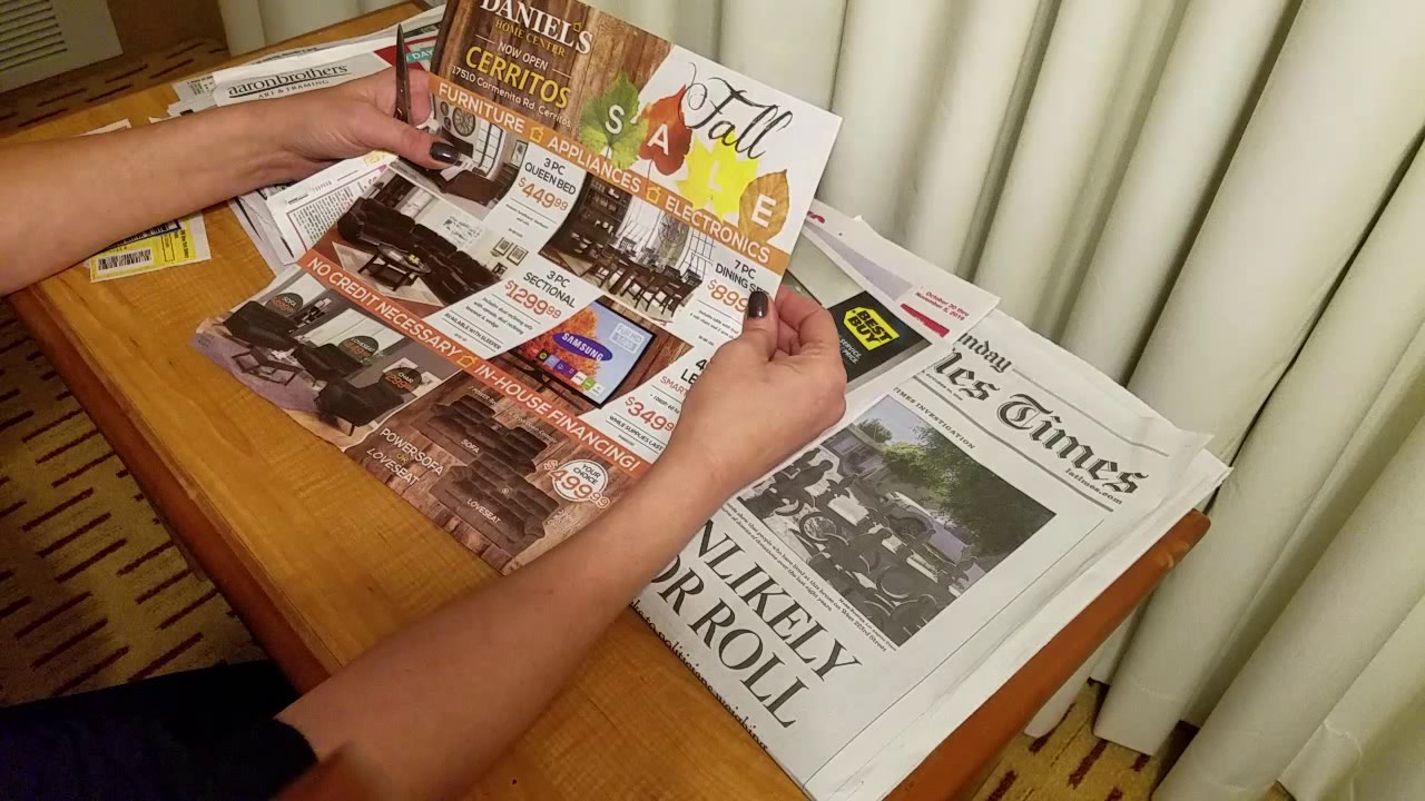 ASMR  -Sunday newspaper reading with bonus Saturday LA times  segment at the end.