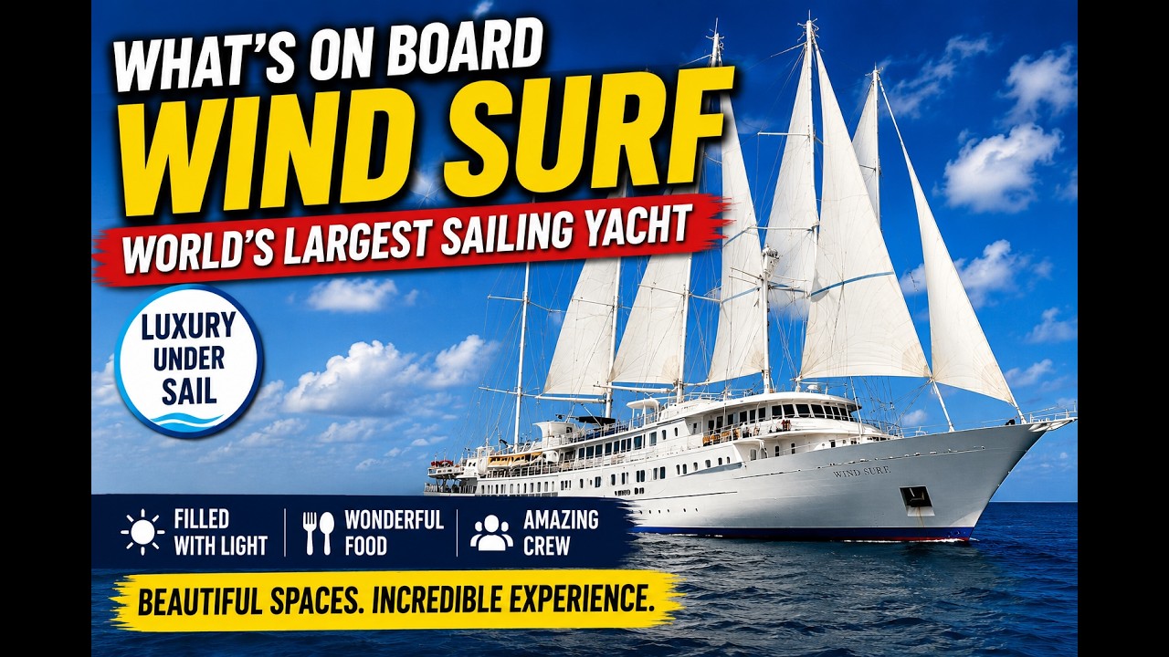 WHATS ON BOARD WIND SURF WORLD'S LARGEST SAILING YACHT