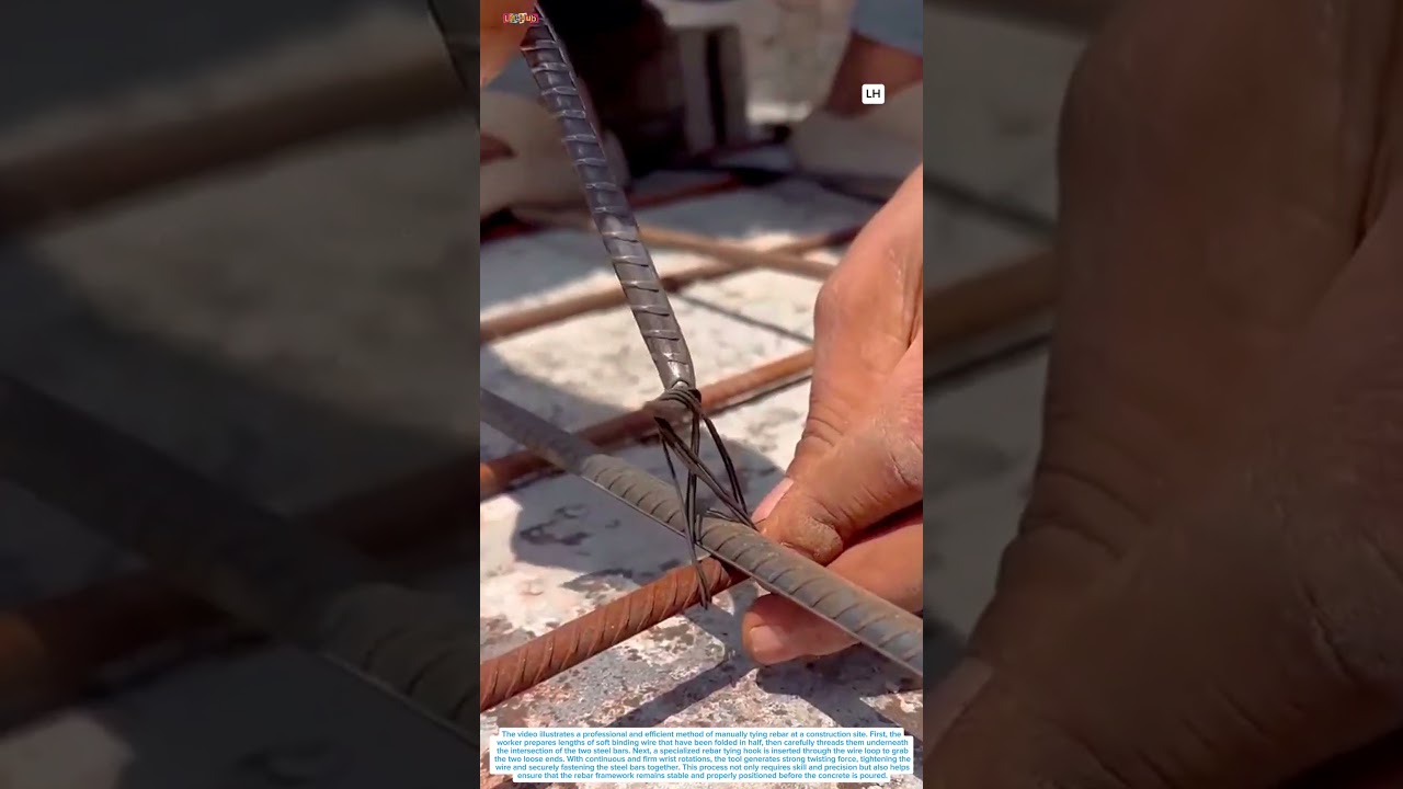 Professional Rebar Tying Technique &ndash; Fast, Secure & Reliable