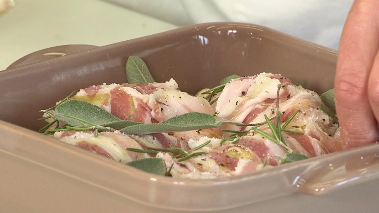 COSCE DI POLLO ALLA SENAPE E PANCETTA - Video Ricetta - Grigio Chef