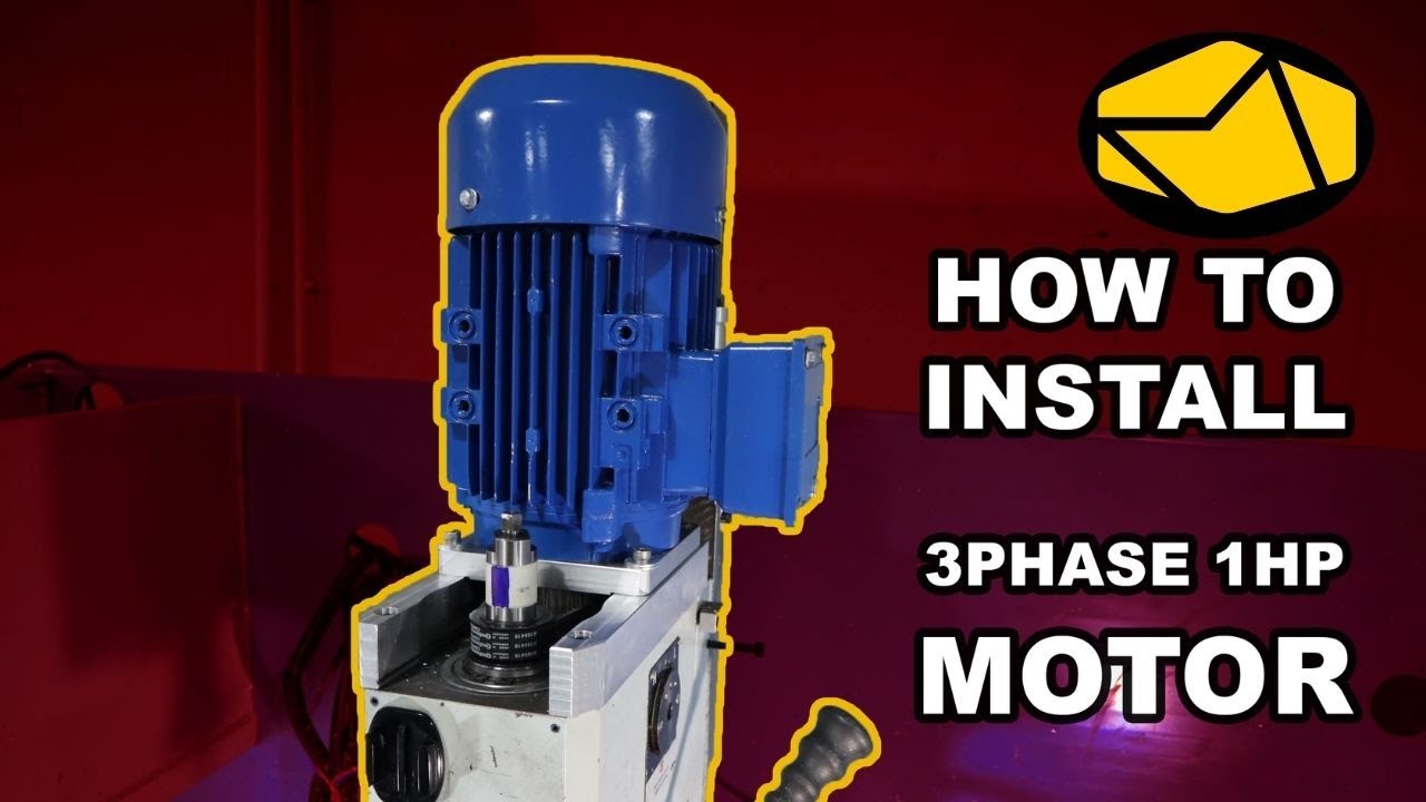 Motor trifásico con variador de velocidad en fresadora CNC DIY