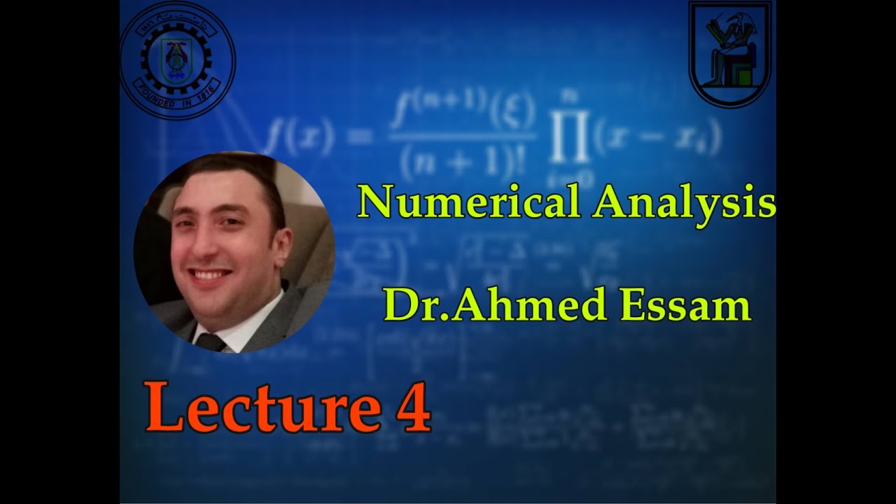Numerical Analysis Lecture 4 : Numerical Differentiation : Forward  + Backward + Central Difference