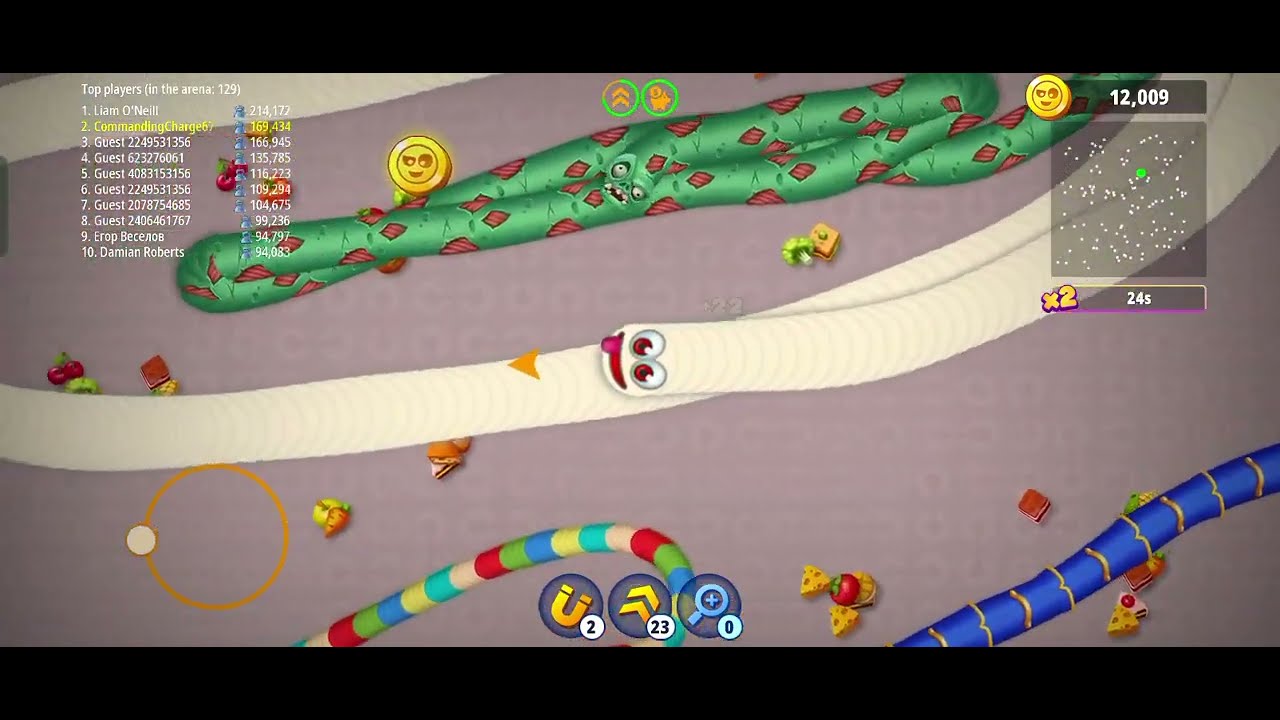 🐍🤯 Worms zone big size ll Worms 2.millon #youtube #trending #gaming #video #game