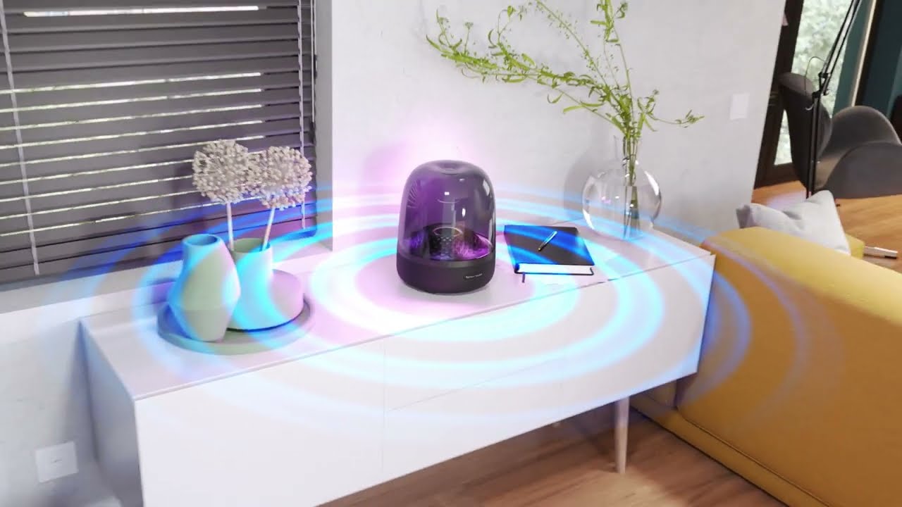 Harman Kardon | Aura Studio 4 | Altavoz Bluetooth con el emblem&aacute;tico dise&ntilde;o e iluminaci&oacute;n tem&aacute;tica.
