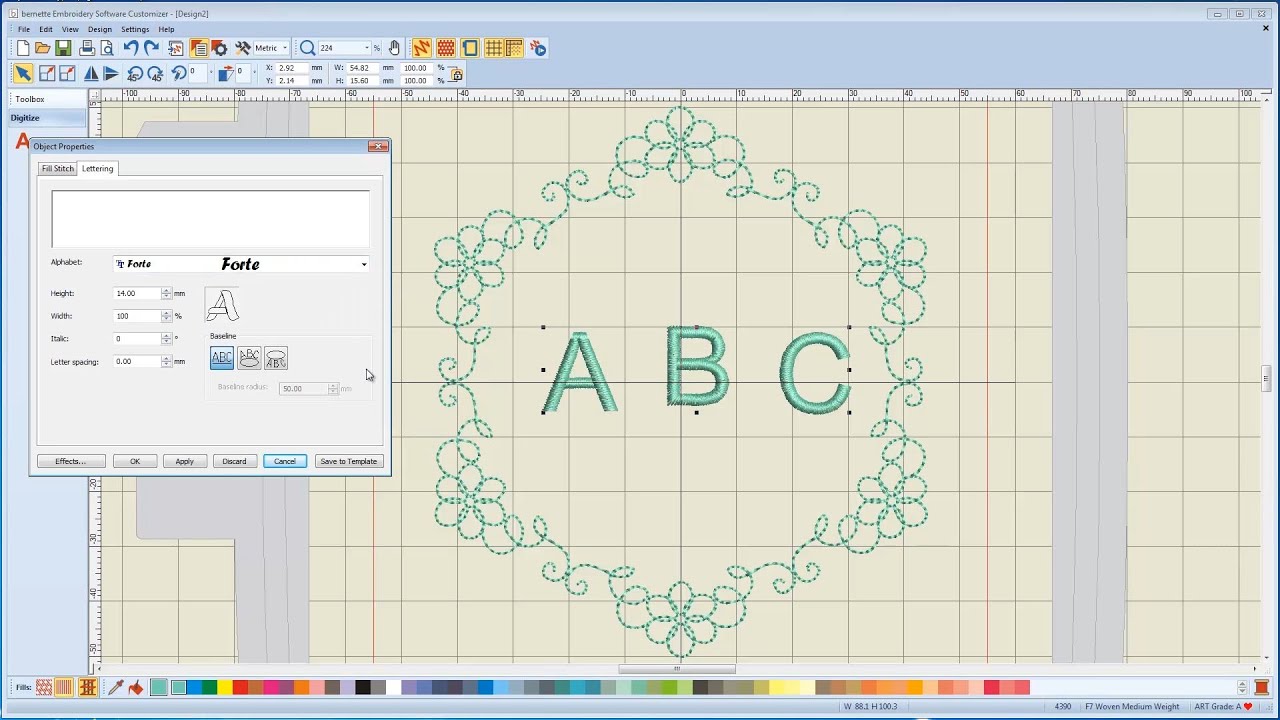 Tutorial bernette Sticksoftware Customizer: Monogramme erstellen