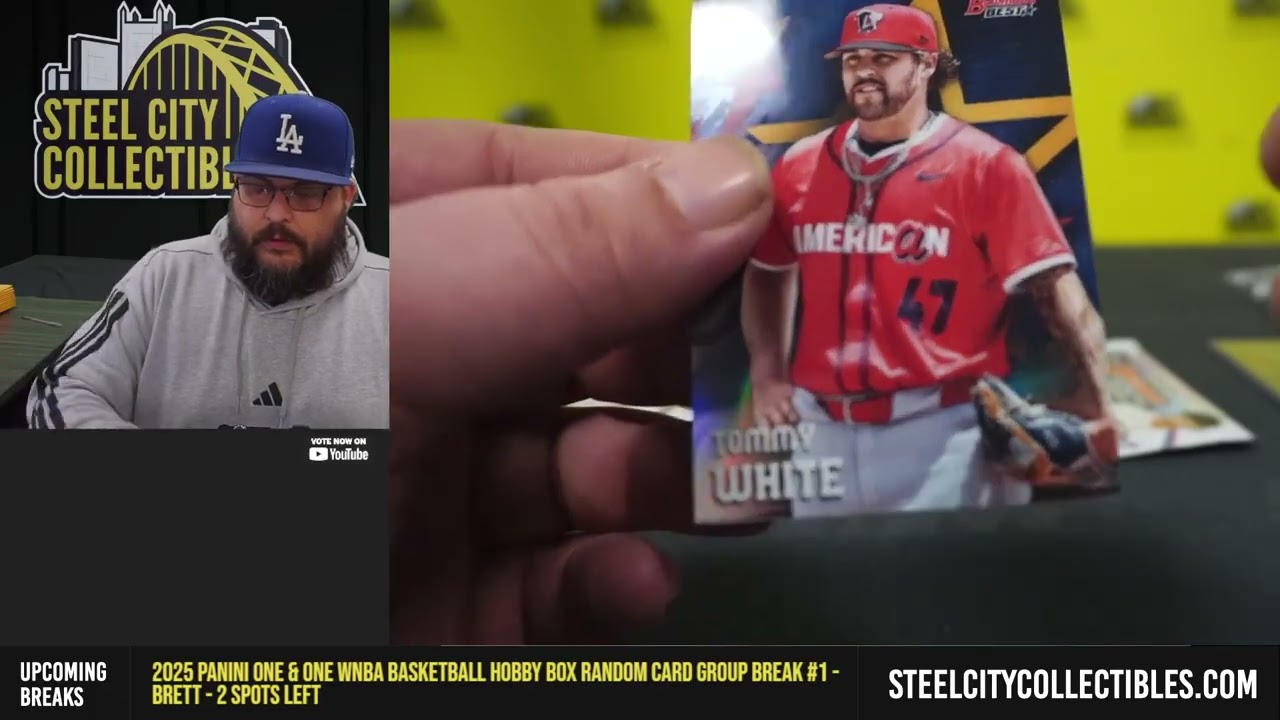 Набор коллекционных бейсбольных карточек Bowman's Best Baseball Hobby Box 2025 года, случайный гр...