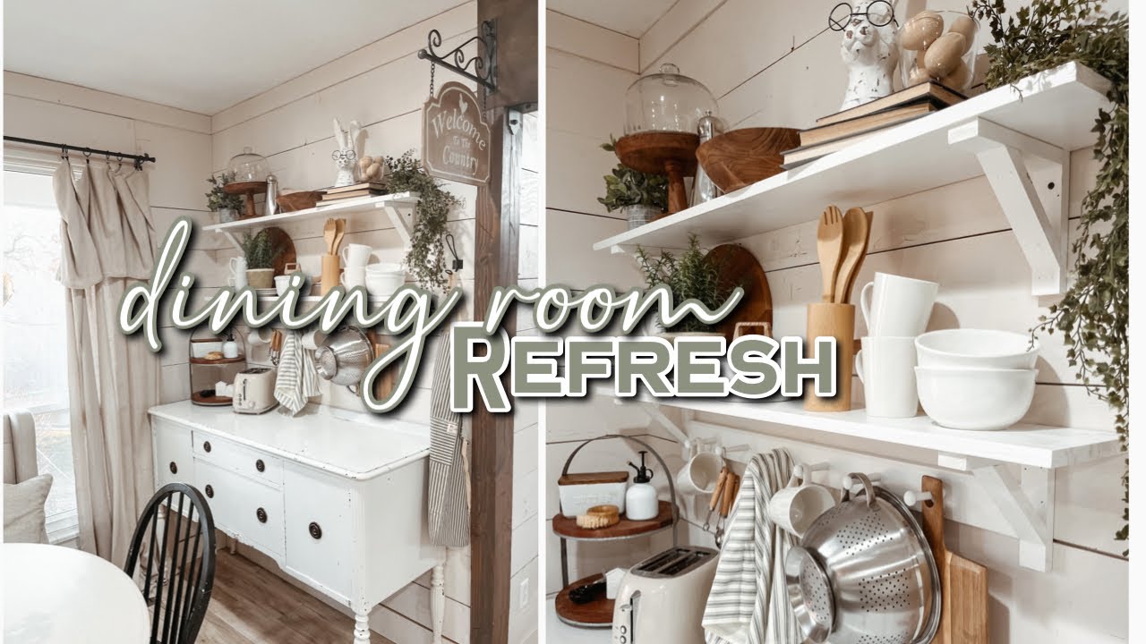FARMHOUSE BREAKFAST NOOK MAKEOVER ON A BUDGET | Breakfast Nook Refresh UNDER $150