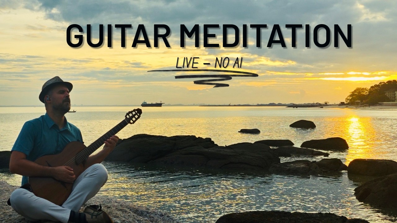 Guitar Meditation at Sunset – 25 Minutes of Ocean Calm (Nylon Acoustic)