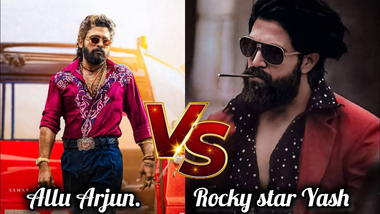 Allu Arjun 🆚 Rocky star Yash {Last 20 hits and blockbusters movies comparison video }
