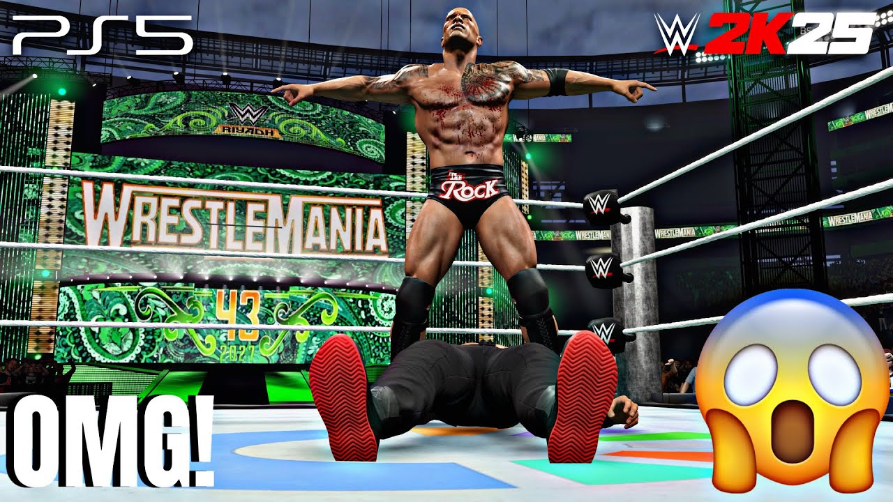 WWE 2K25 - Roman Reigns vs The Rock Bloodline Rules Dream Match at WrestleMania 43 | PS5