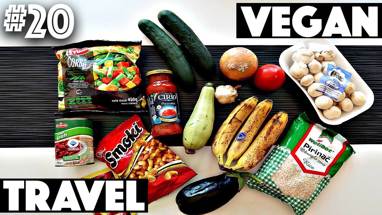 VEGAN GROCERY HAUL WHILE TRAVELLING | #20 (30 Videos in 30 Days) ♥ Cheap Lazy Vegan