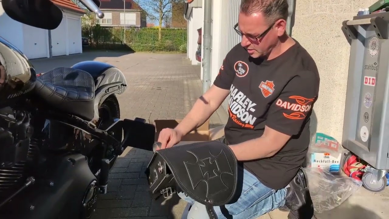 Bikertasche an der Street Bob !!!