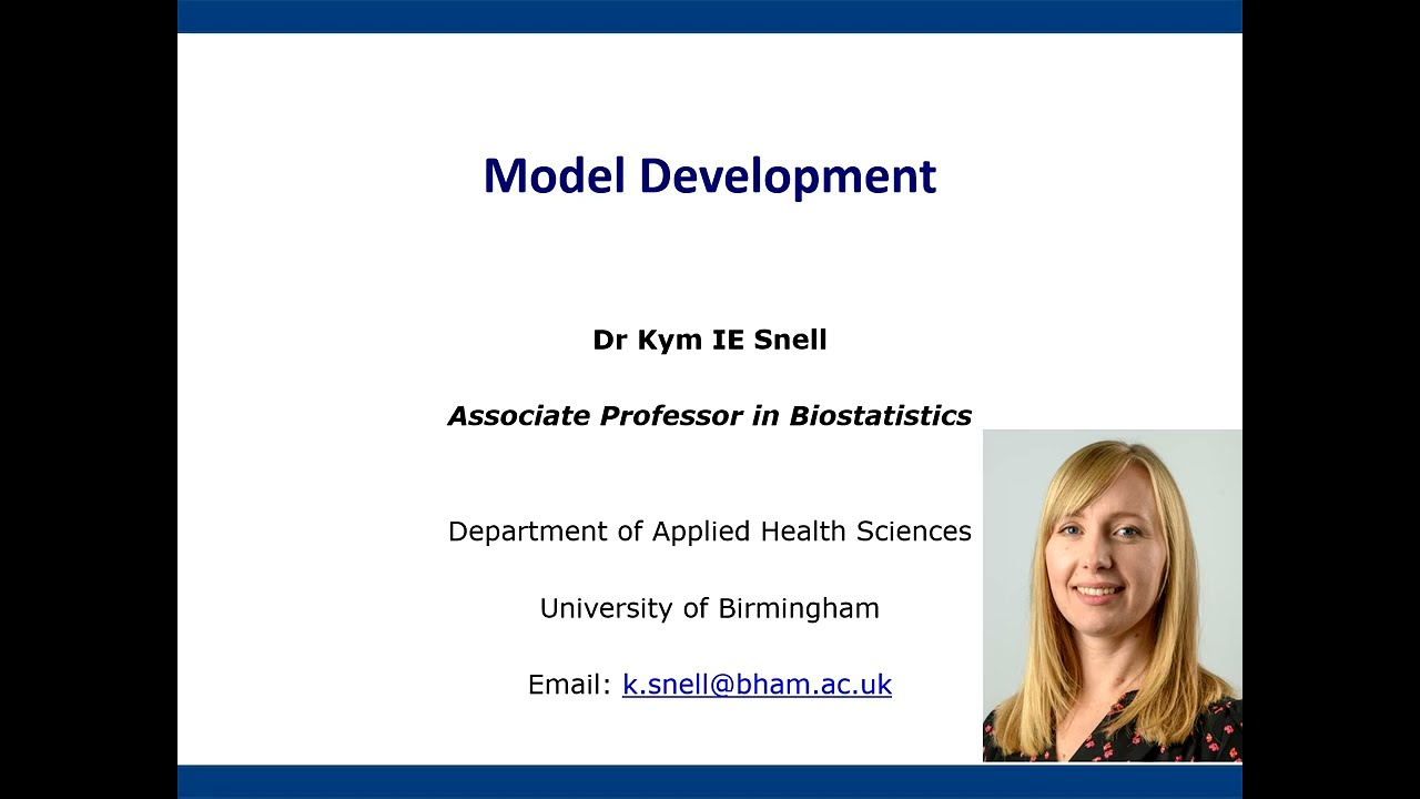 Lecture 3 (pre-recorded): Model development