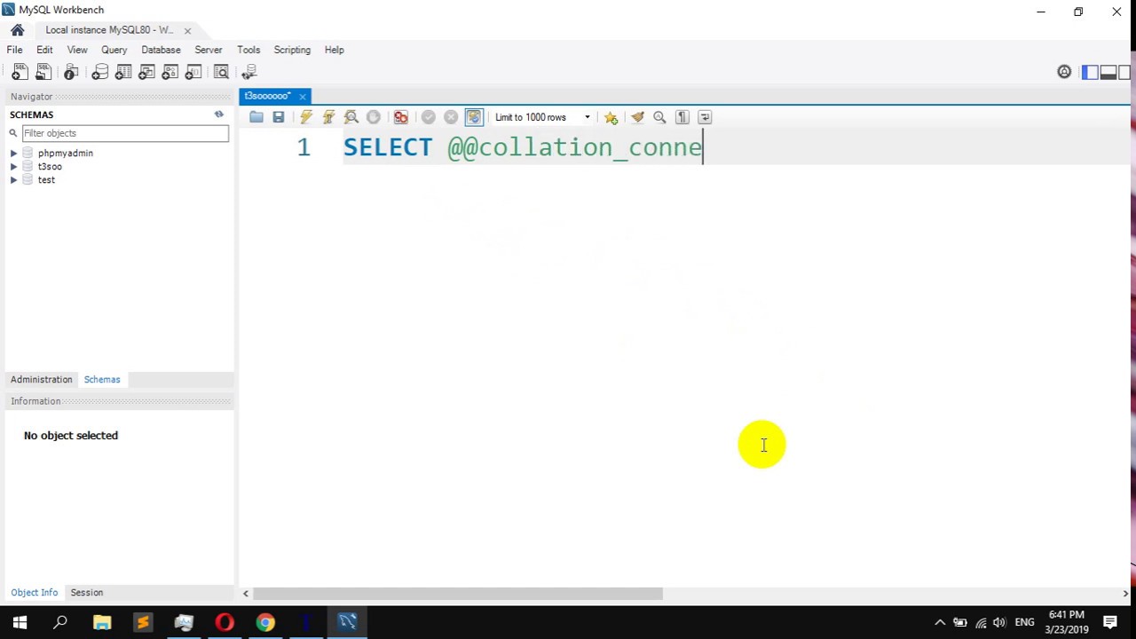 How to Show the Collation of your Connection in MySQL