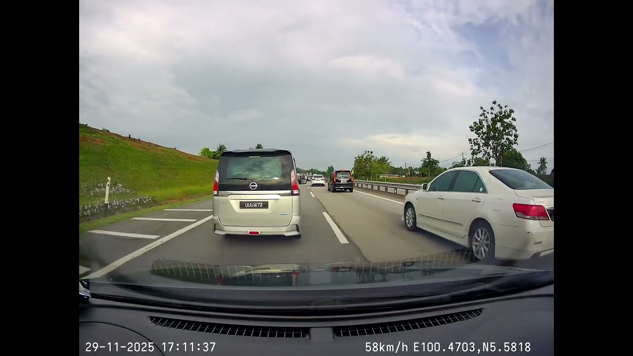 Cinematic Malaysia Highway Drive | Sungai Dua to Gunung Toll | High Speed & Relaxing Music