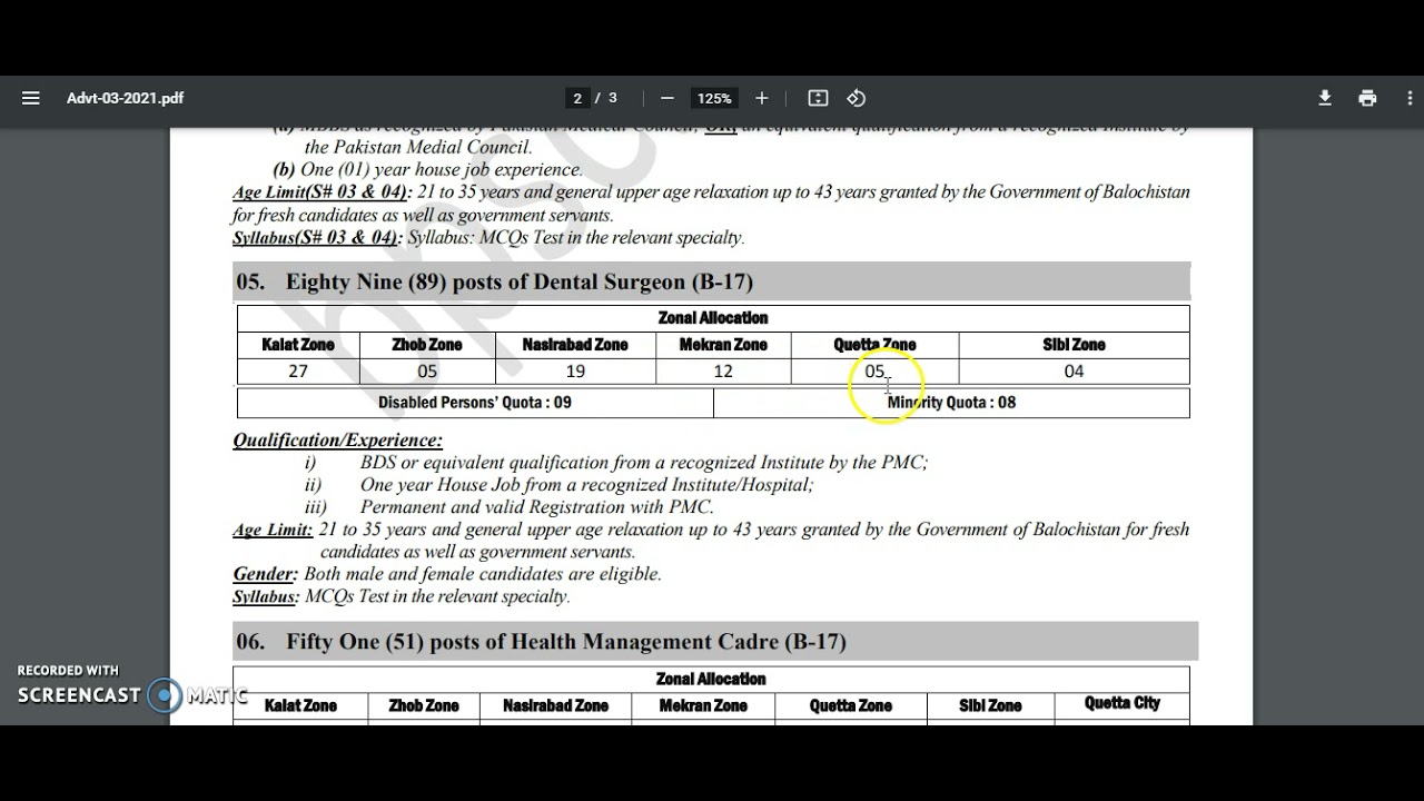 Health Department Balochistan Jobs May 2021 Medical Officers & Others BPSC Apply Online
