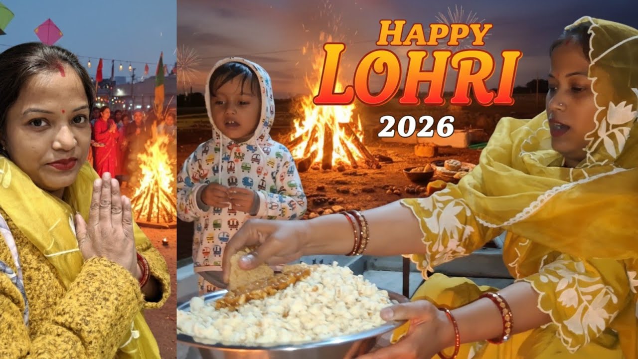 Happy Lohri 2026 लोहड़ी की धूम!🔥@shivangiashishvlogs #lohri #happylohri #lohri2026 #festival #punjab