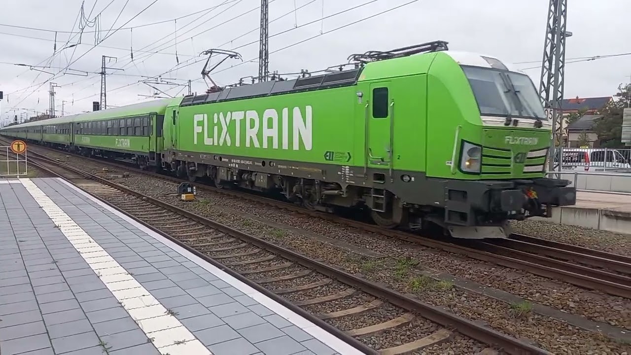 FLIXTRAIN usw im Bahnhof Stendal am Sonntag 12.10.2025 